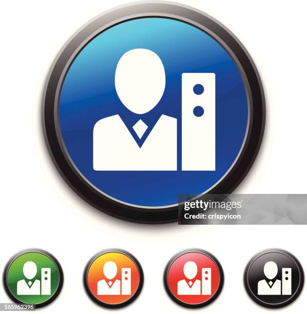 businessman icon - admin assistant stock illustrations