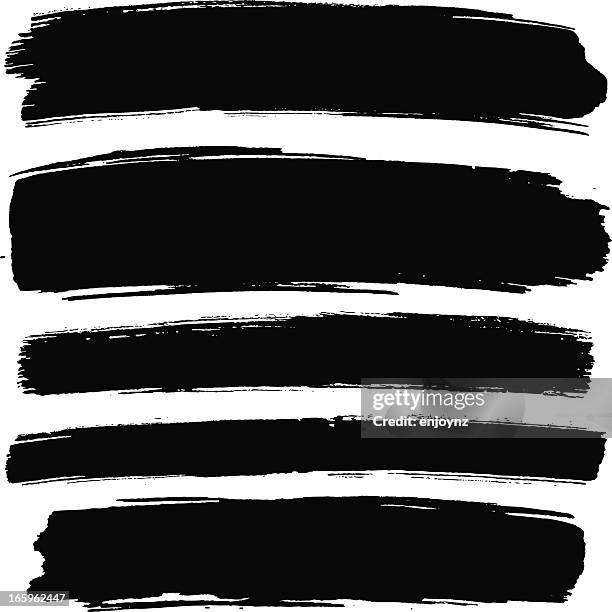 illustrations, cliparts, dessins animés et icônes de coups de peinture grunge - coup-de-pinceau