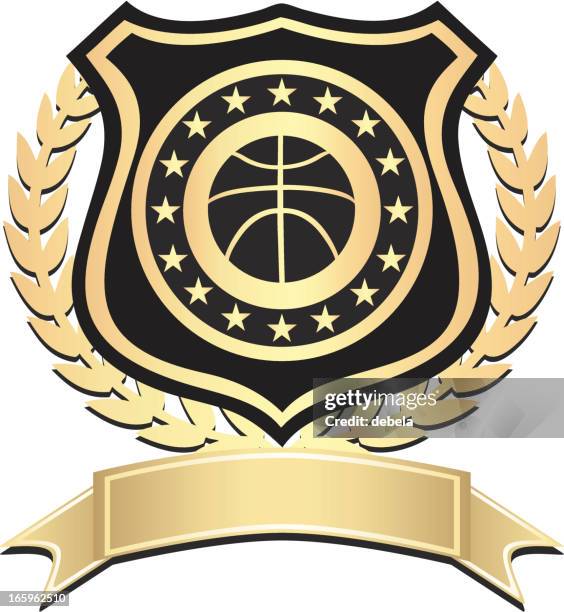 basketball golden shield - laurel maryland stock illustrations