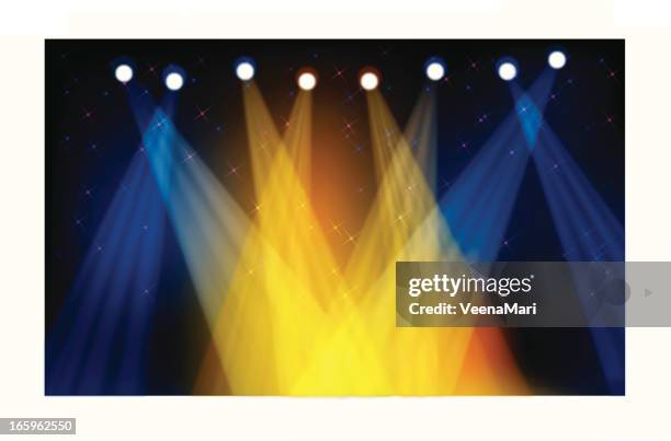 colorful stage light - stage lights stock illustrations