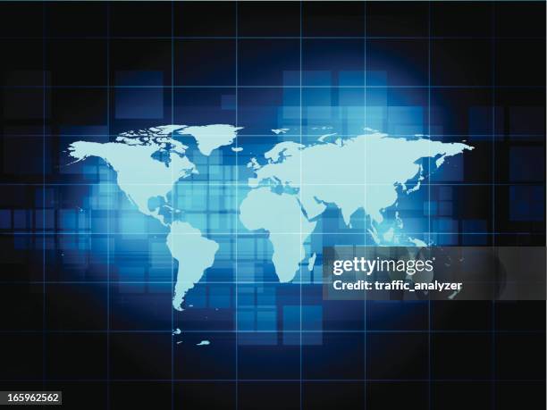 Digital Map Grid Backround 212 World Map Grid Background High Res Illustrations - Getty Images