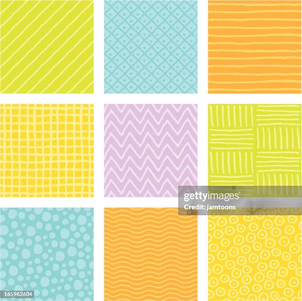 ilustraciones, imágenes clip art, dibujos animados e iconos de stock de garabato azulejos - sombreado de líneas entrecruzadas