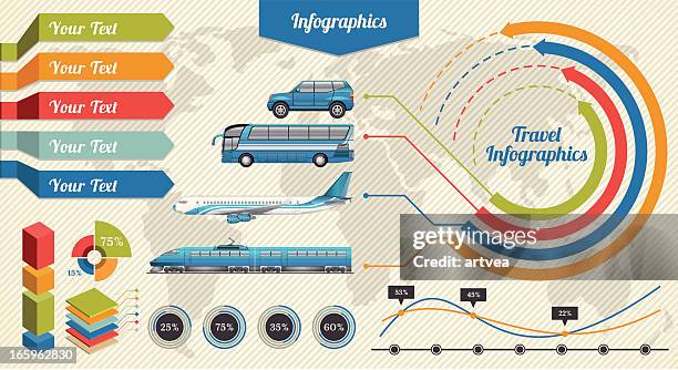reisen infografiken - etikettieren stock-grafiken, -clipart, -cartoons und -symbole