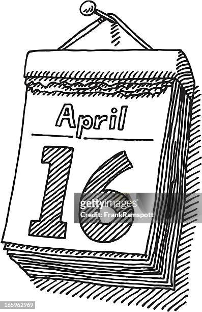 ilustraciones, imágenes clip art, dibujos animados e iconos de stock de día calendario de dibujo - calendario pared