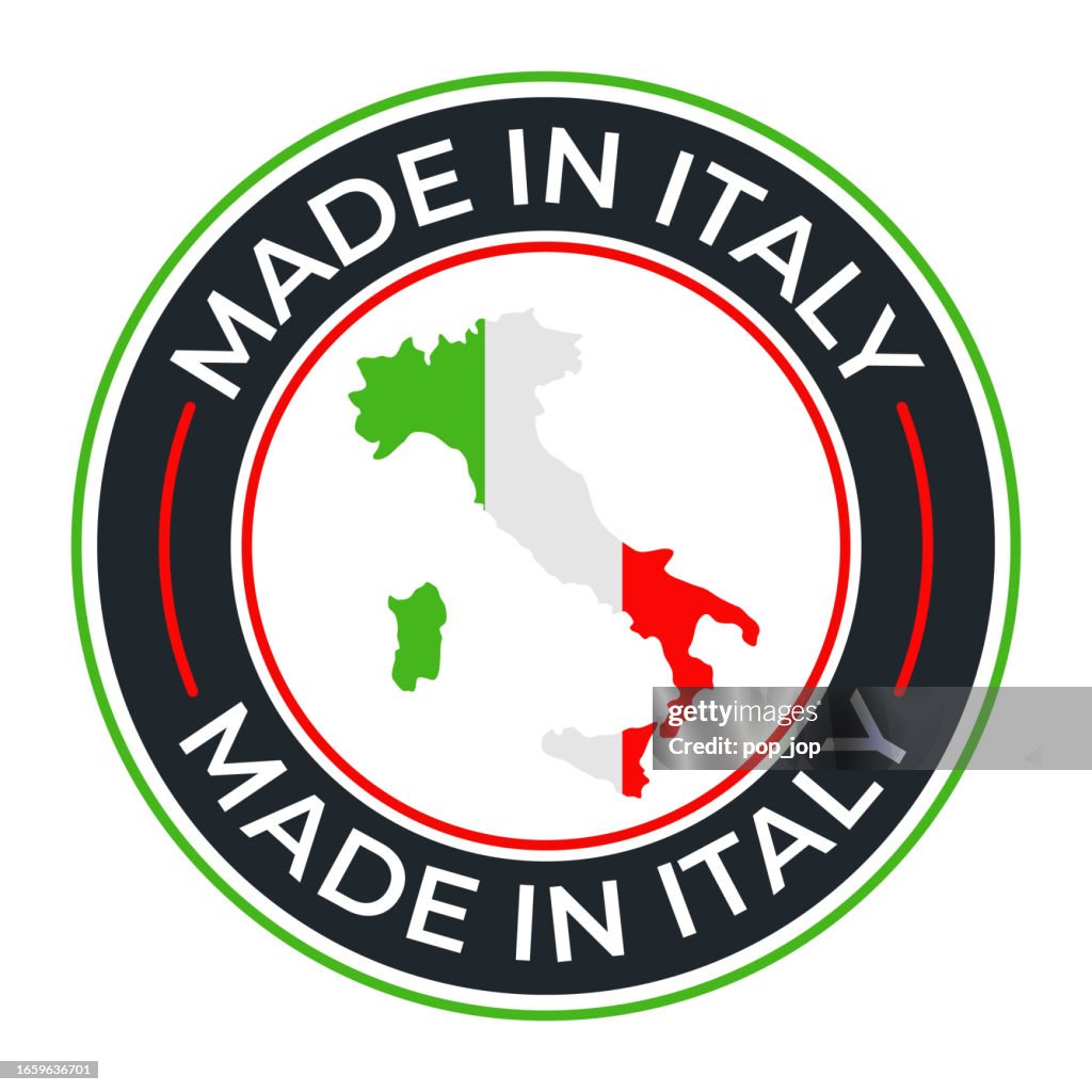 Encoding Italy Logo Made In Italy Vector Illustration Label Logo Badge Emblem Stamp ...