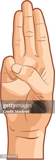 oath hand gesture - scouts honour stock illustrations