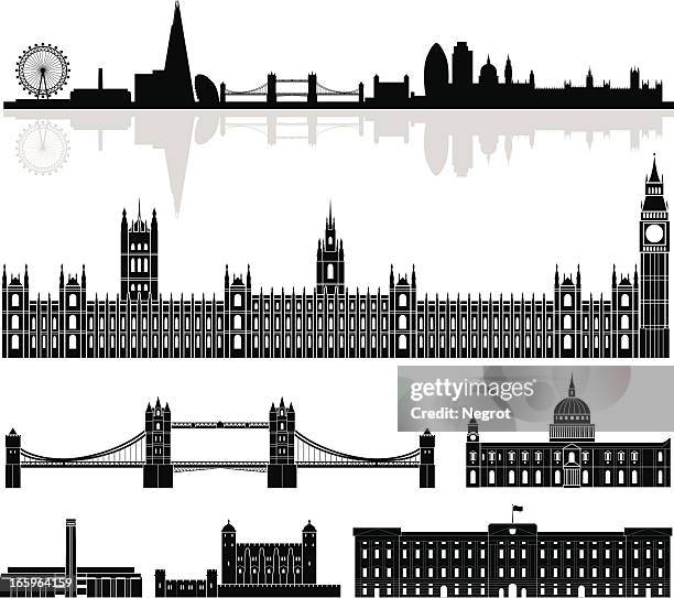 ilustrações, clipart, desenhos animados e ícones de horizonte de londres - casas do parlamento cidade de westminster