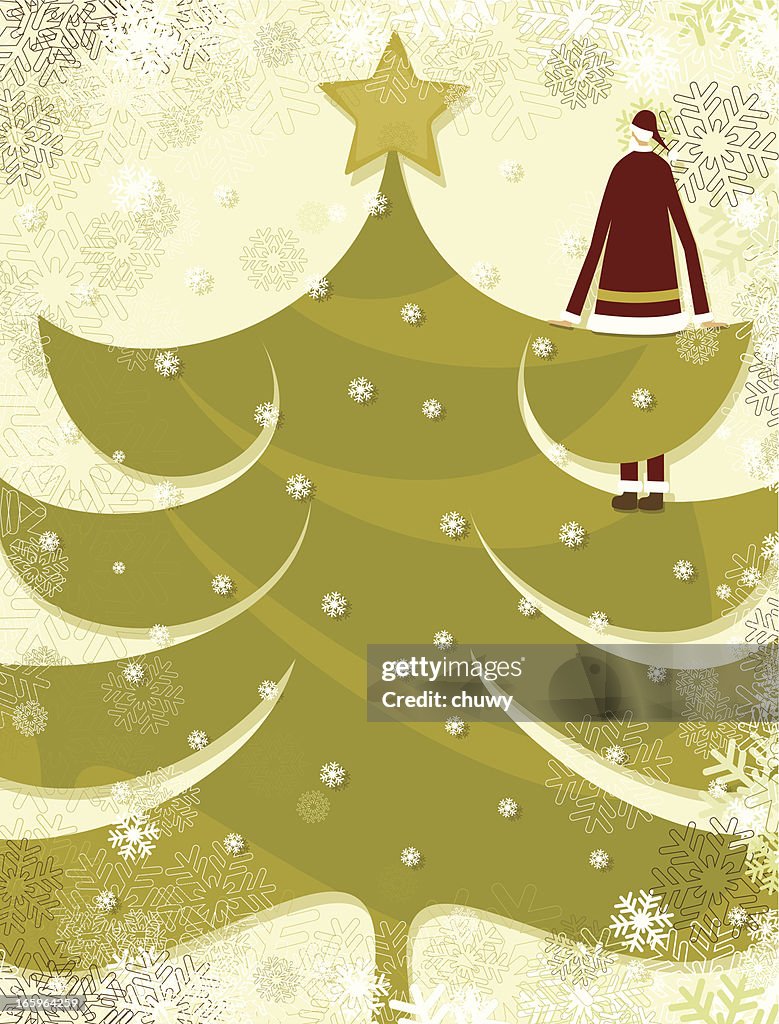 Weihnachtsbaum und Santa