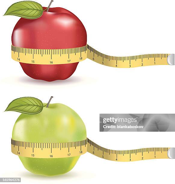 fit apple - sour apple stock illustrations