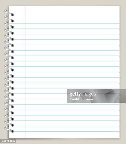 white looseleaf notebook paper royalty free vector graphic - looseleaf notebook stock illustrations