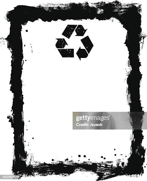 recycle border - solid waste management stock illustrations