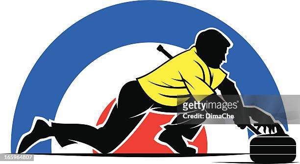 spiel curling (sport) - curling for sport stock-grafiken, -clipart, -cartoons und -symbole