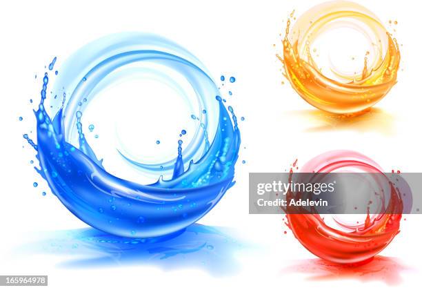 splash water and juice backgrounds - twisted stock illustrations