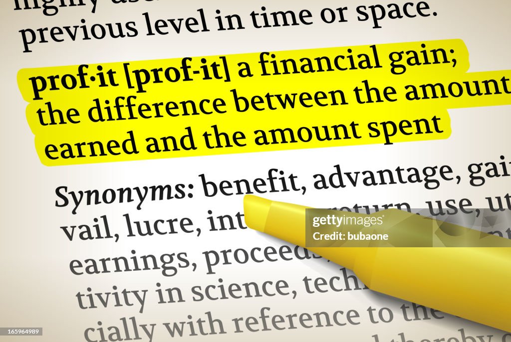 Profiit Definition Profit Dictionary Definition Royalty Free Vector Illustration High-Res ...