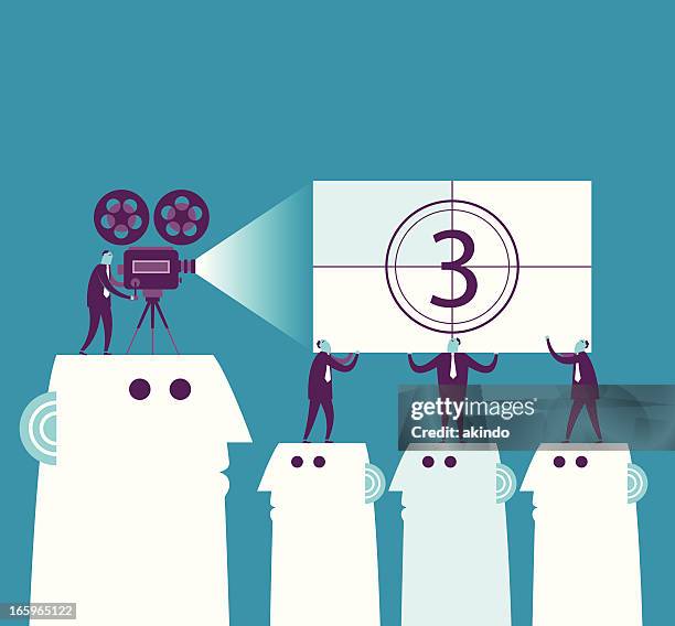 share - video presentation stock illustrations