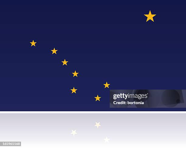 us state flag: alaska - alaska state flag stock illustrations