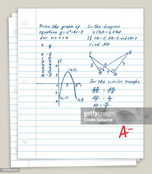 white looseleaf paper with math homework - homework 幅插畫檔、美工圖案、卡通及圖標