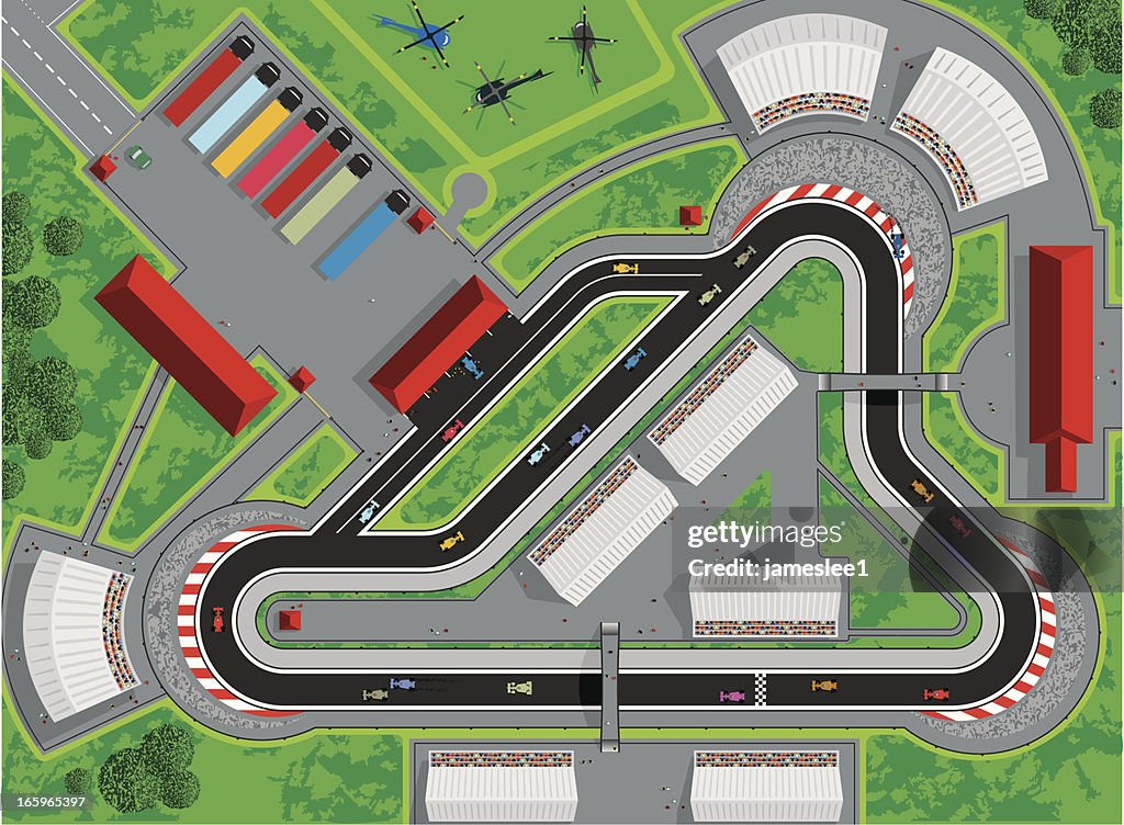 Track Lanes Vector