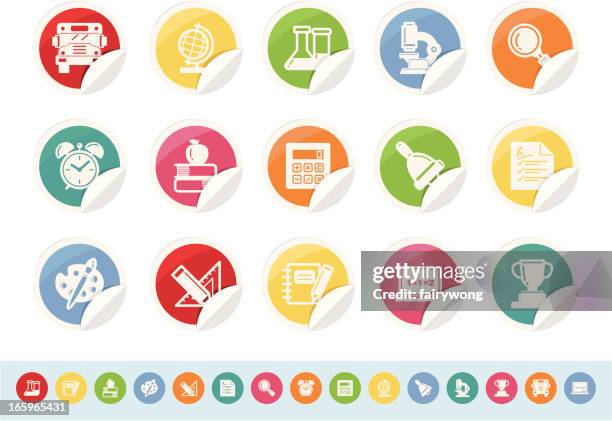 education icons - paper note icon stock illustrations