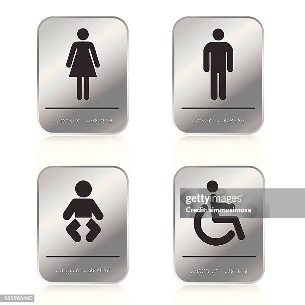 restroom/toilet signs - braille 幅插畫檔、美工圖案、卡通及圖標