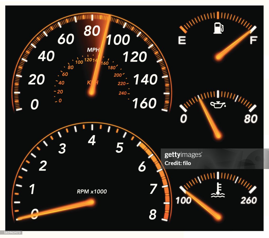 What Are Gouges On Car Car Gauges High-Res Vector Graphic - Getty Images
