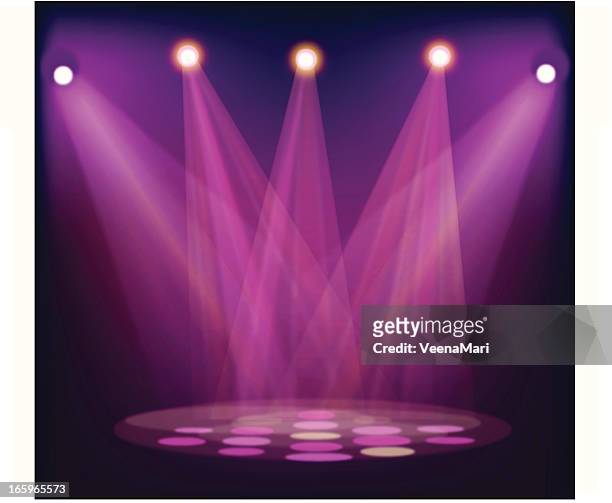 stage lights - stage light illustration stock illustrations