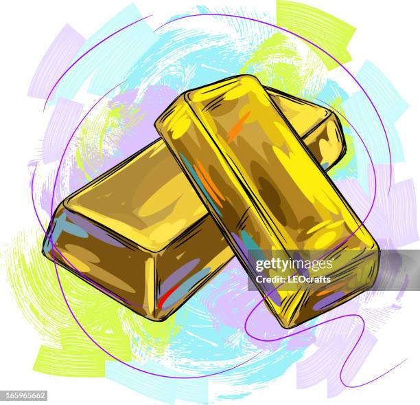 gold bars - gold bars stock illustrations