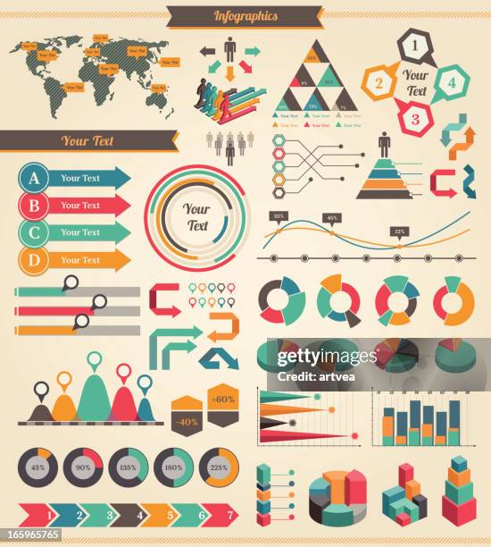 infographics elements - isometric globe stock illustrations