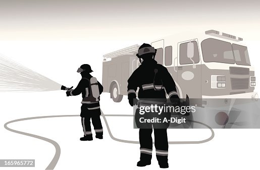 Firehose Vector Silhouette Firehose Vector Silhouette