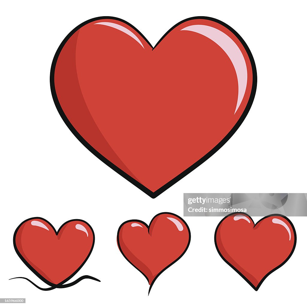 Basic Cartoon Heart Cartoon Hearts High-Res Vector Graphic - Getty Images