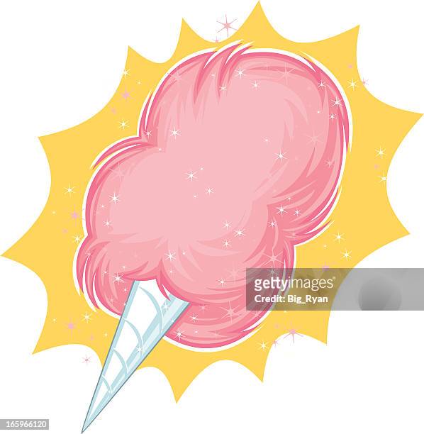 amazing cotton candy - cotton candy stock illustrations