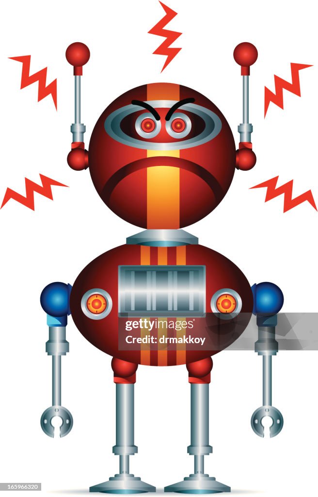 Angry Vector Bot Angry Robot High-Res Vector Graphic - Getty Images