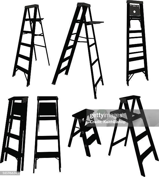 leitern - step ladder stock-grafiken, -clipart, -cartoons und -symbole