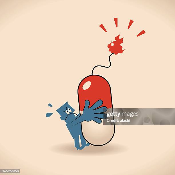 unsafe medications - excess icon stock illustrations