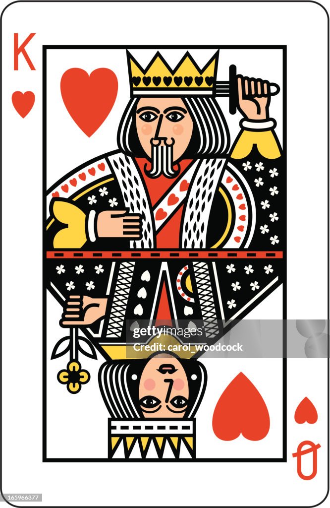 Rei e à rainha de copas Carta