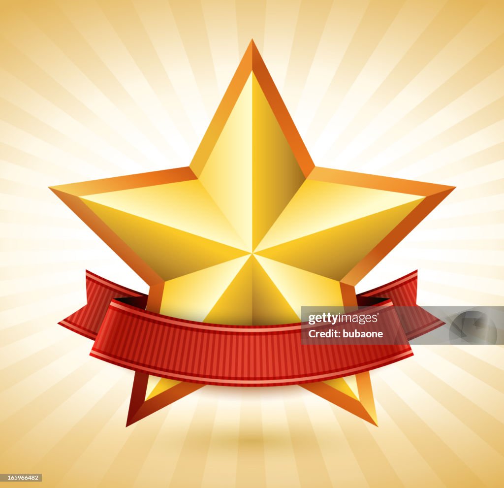 Star Explosion Ribbons Star With Ribbons On Starburst Background High-Res Vector Graphic ...