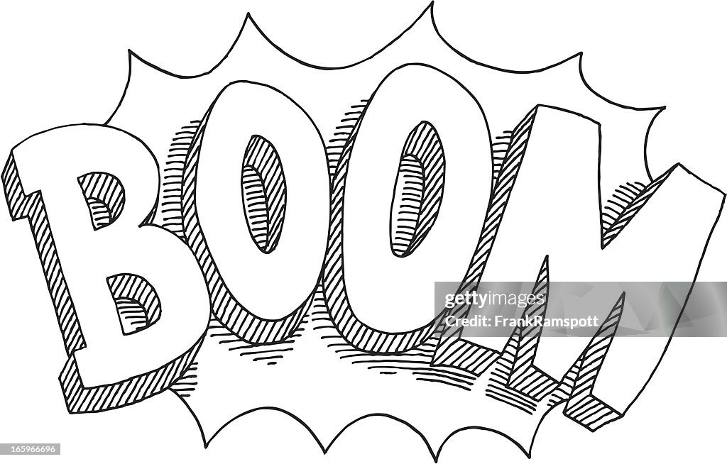 Lettering Boom Boom Comic Lettering Drawing High-Res Vector Graphic - Getty Images