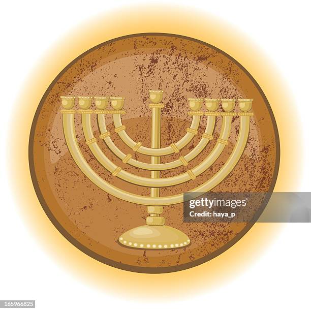hanukkah candlestick - shabbat stock illustrations