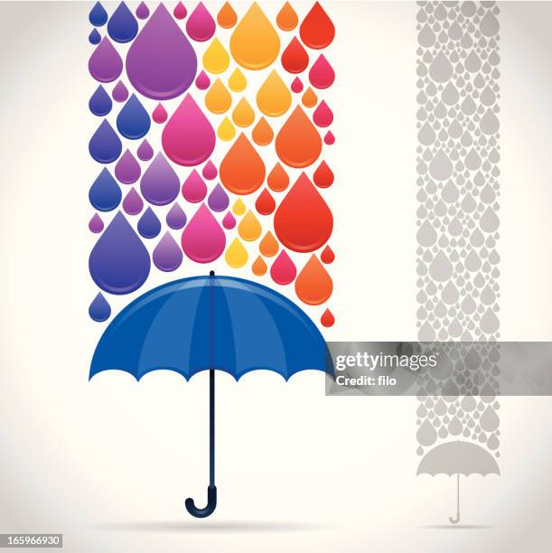 rainbow umbrella - umbrella frame stock illustrations
