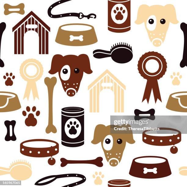 hund muster - hundeknochen stock-grafiken, -clipart, -cartoons und -symbole