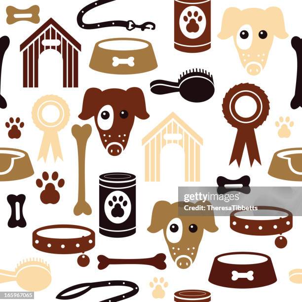 dog pattern - animal brush stock illustrations