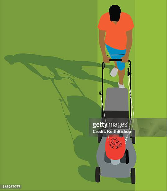 lawn mower - gardening equipment background - mower stock illustrations