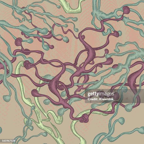 abstract intertwined branch seamless pattern design - branches intertwined stock illustrations