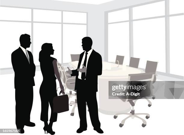 policy vector silhouette - table discussion vector stock illustrations