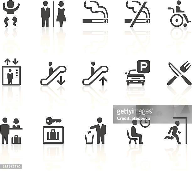 ilustrações, clipart, desenhos animados e ícones de placas de público - disabled accessible boarding sign