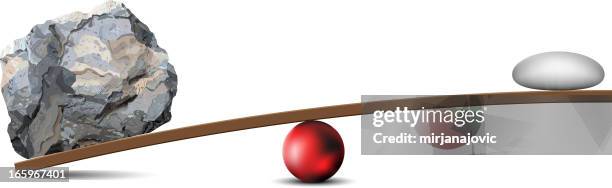balancing - pebbles white background stock illustrations