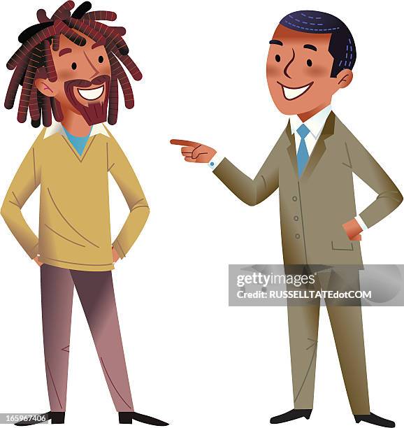 stockillustraties, clipart, cartoons en iconen met the conversation - rastafari