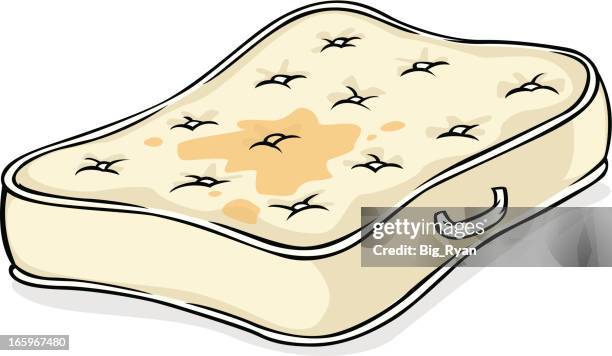 dirty mattress - mattress stock illustrations