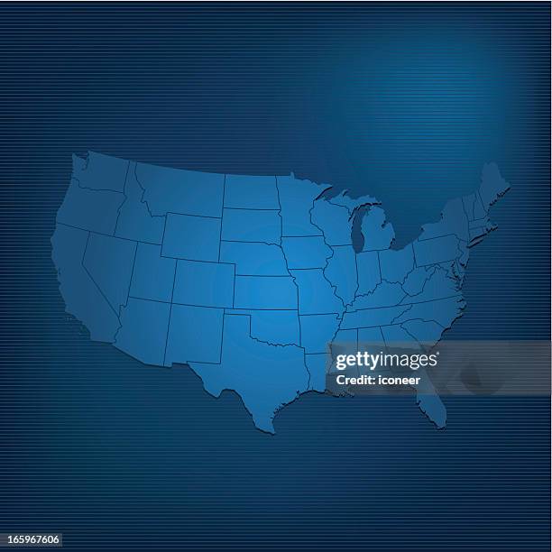 usa map dark style - scottish borders stock illustrations