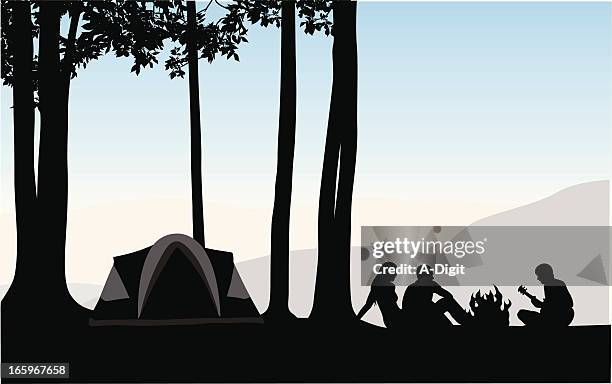 longsummernights - camping stock-grafiken, -clipart, -cartoons und -symbole